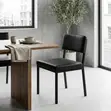 Catalina Leather Padded Visitor Chair - Black - 5