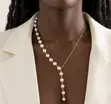 Minimalist Boho Pearl Y-Lariat Drop Necklace - 3