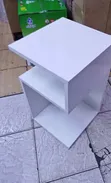 S-Shaped Bedside Table - Modern White - 2