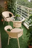 Modern Wicker Rattan Dining Set for Garden/Balcony - 1