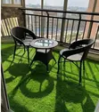 Modern Wicker Rattan Dining Set for Garden/Balcony - 4