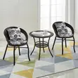 Modern Wicker Rattan Dining Set for Garden/Balcony - 5