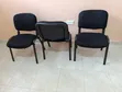 Black Fabric Visitors Chairs (Set of 3) - 1