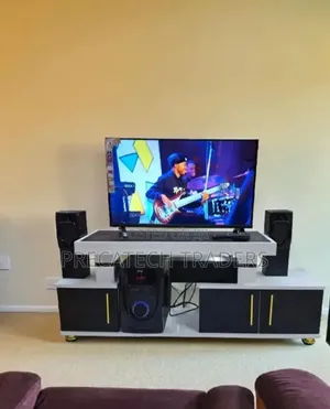 Istanbul 1 TV Stand with Storage Cabinets & LED Lights