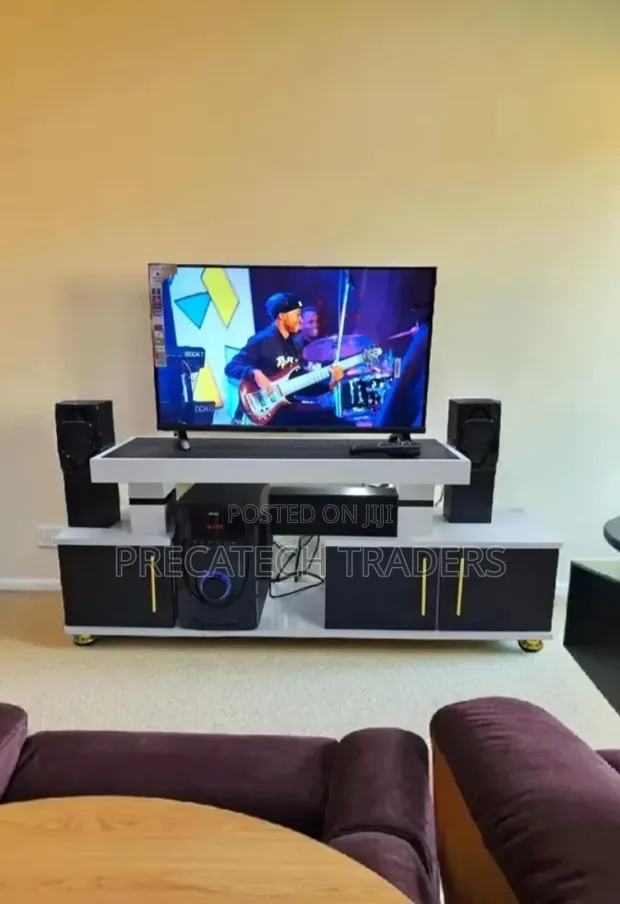 Modern Istanbul TV Stand - Black White - 1