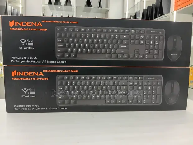 Indena Rechargeable 2.4G + BT Wireless Dual-Mode Keyboard and Mouse - 1