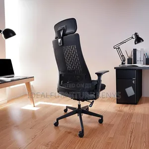 High-Back Manager's Chair with Wood Finish