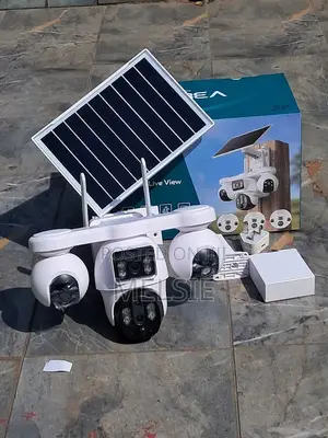 4 Lens Solar Powered Outdoor PTZ CCTV Camera (V380 Pro)