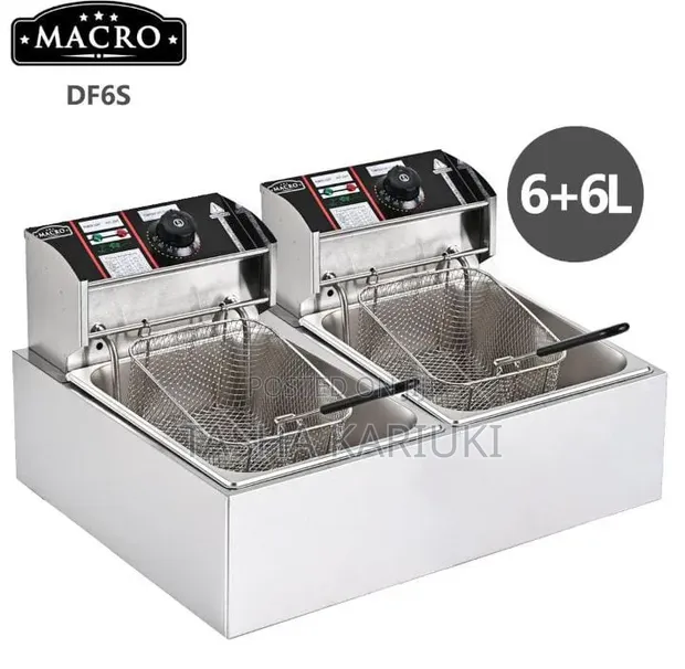 Macro Electric Deep Fryer 6Ltr + 6Ltr - 1