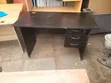 Black Office Desk with Lockable Drawers - 1
