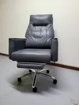 Executive High-Back Office Chair - Black Leather - 1
