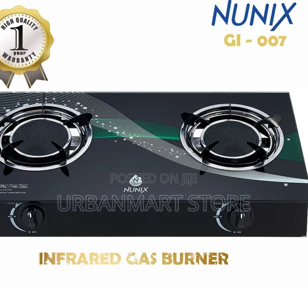 Nunix 2 Burner Infrared Gas Cooker - 1