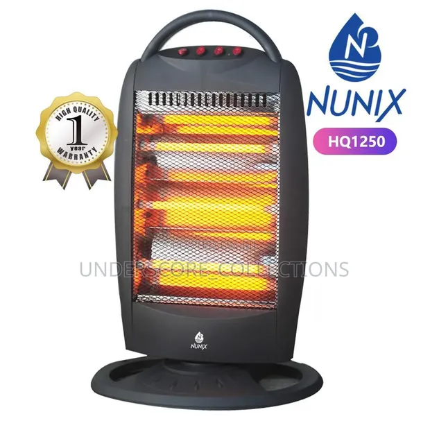 Nunix HQ1250 Ceramic Quartz Heater ya Chumba - 1