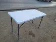 White Portable Folding Plastic Table - 2