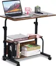 Spacious Laptop Desk with Storage Shelf - 1