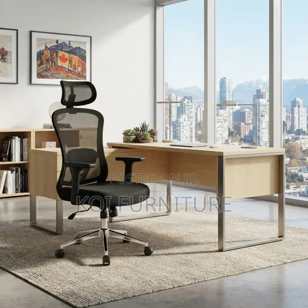 Ergonomic Black Style Senate Office Mesh Chair - 1