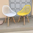 Stylish Eames-Style Wooden Leg Chair - 1