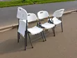 White Plastic Folding Chairs - Event, Office, School - 3