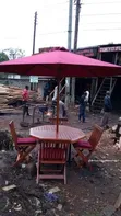 Umbrella Garden Bench - 4 Seater - 1