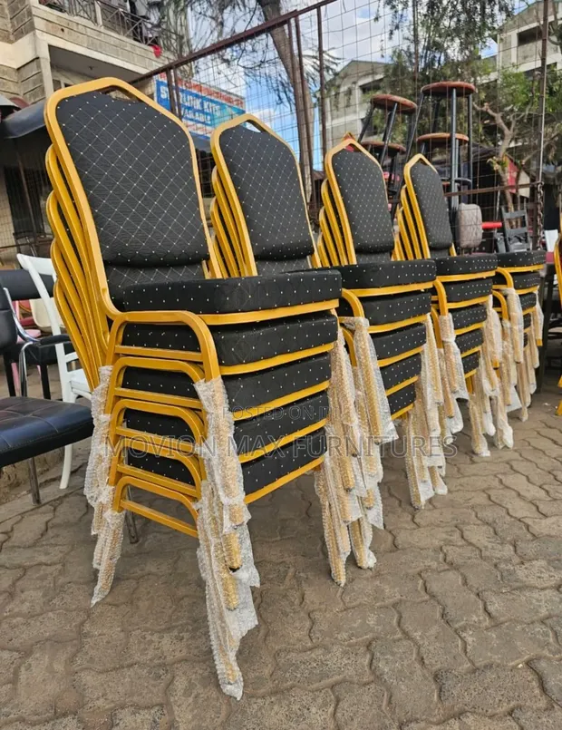 Brand New Black & Gold Banquet/Conference Chairs - 1