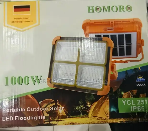 Portable Outdoor Solar LED Floodlight 1000W - 1