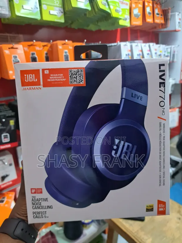 JBL Live 770NC Headphones za Over-Ear Wireless (Bluu) - 1
