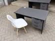Modern Office Desk with Lockable Storage - Black - 3