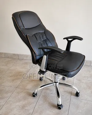 Executive Leather Office Chair - High Back Swivel