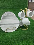 Set of 6 Pot Mugs & Plates - 1
