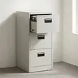 3-Drawer Home Locker Cabinet - White - 2