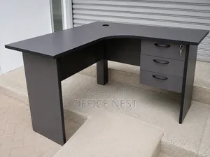 Modern L-Shaped Executive Office Desk Workstation