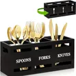 3-Compartment Eco-Friendly Wooden Cutlery Holder - 2
