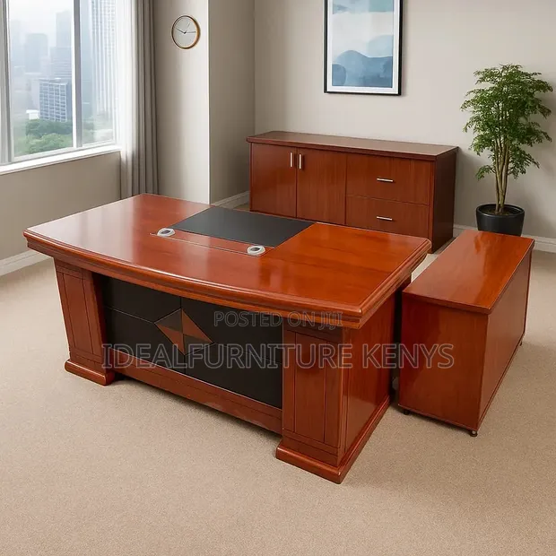 Executive Mahogany Office Desk Set - 1