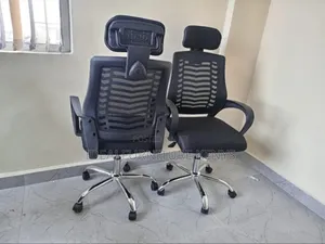 Executive Mesh Office Chair with Headrest - Black
