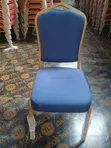 Brand New Red Banquet Chairs with Gold Frame - 1