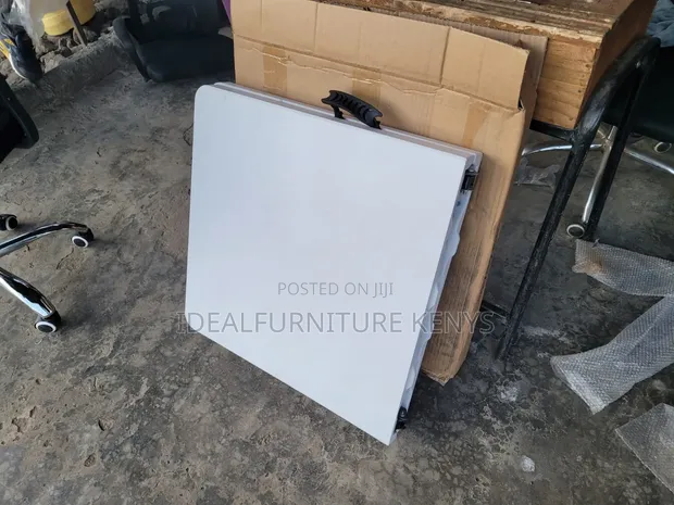 Foldable Portable Plastic Table - White - 1