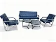 5-Piece Executive Reception Sofa Set - Navy Blue Leather - 3