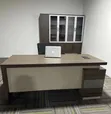 Executive Office Desk - Grey Wood & Cream - 2