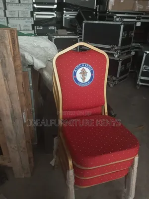 Custom Branded Church Chair - Red Fabric