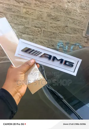 3D Chrome AMG Lettering Logo Badge