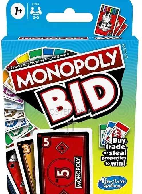 Monopoly Bid Card Game - 1