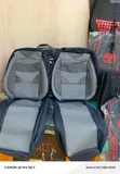 Grey Car Seat Cover with Textured Mesh Panel - 1