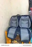 Grey Car Seat Cover with Textured Mesh Panel - 2