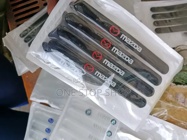 4pc Black Mazda Door Handle Sill Protector - 1