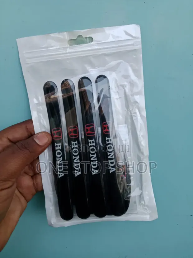 Honda Handle Flexible Black Silicone Bowl Sticker With Logo - 1