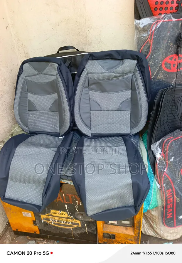 Car Seat Covers - Tone Grey with Textured Breathable Panel - 1