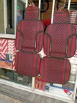 2pc Breathable Woven Fabric Seat Covers - Diamond Pattern - 2
