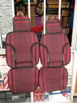 2pc Seat Covers - Woven Fabric & Breathable Mesh - 1