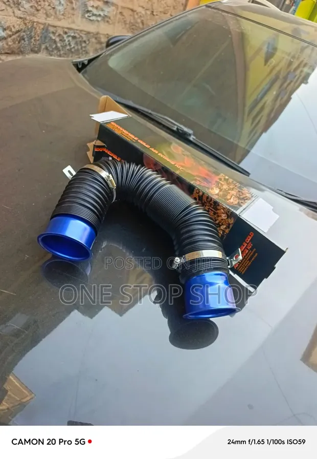 3-inch (76mm) Flexible Cold Air Intake Pipe with Trumpet Ends - 1