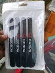 Honda Branded 8pc Black Rubber Flexible Self-Adhesive Stickers - 2